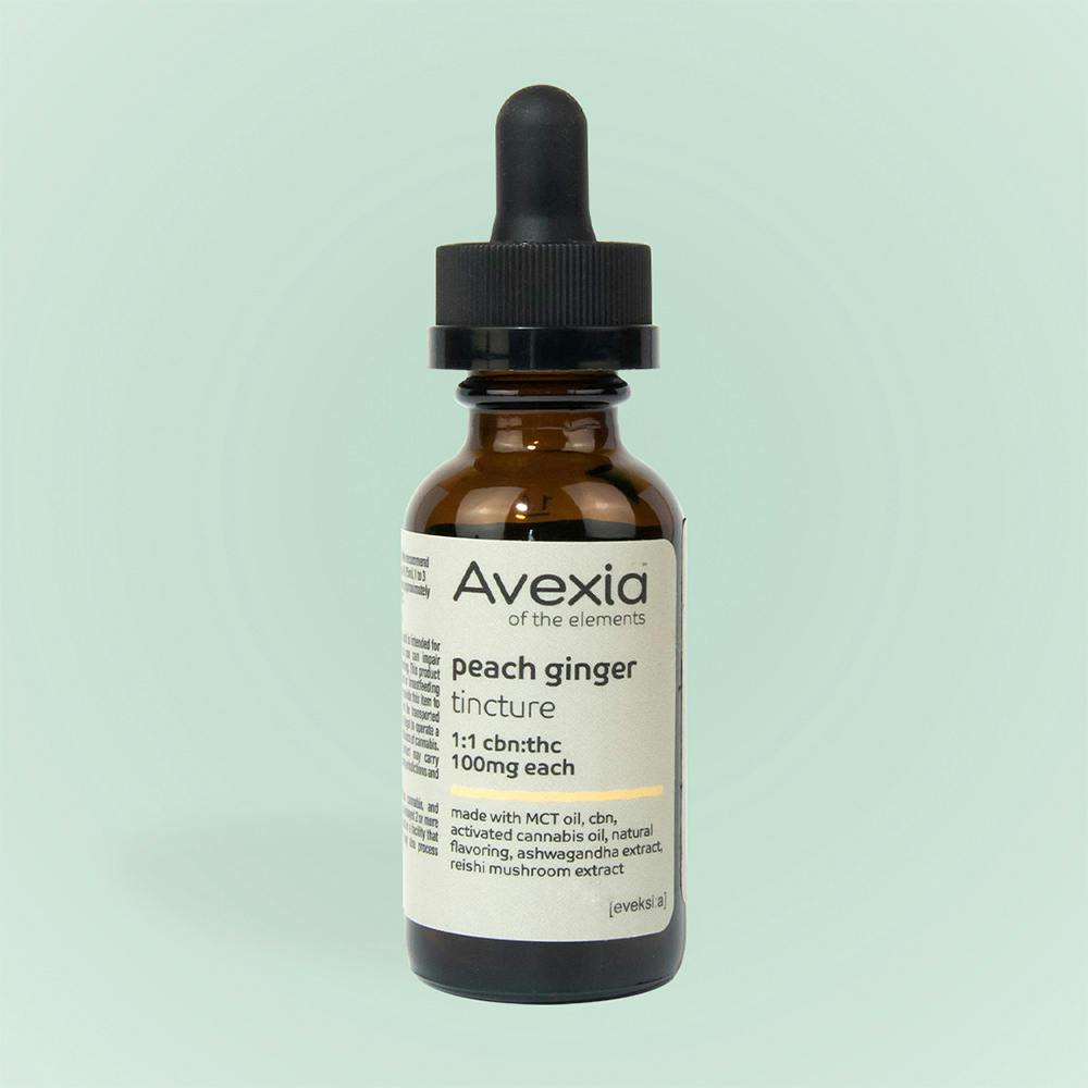 Avexia Peach Ginger Tincture 1:1 CBN:THC - 100mg - 100mg
