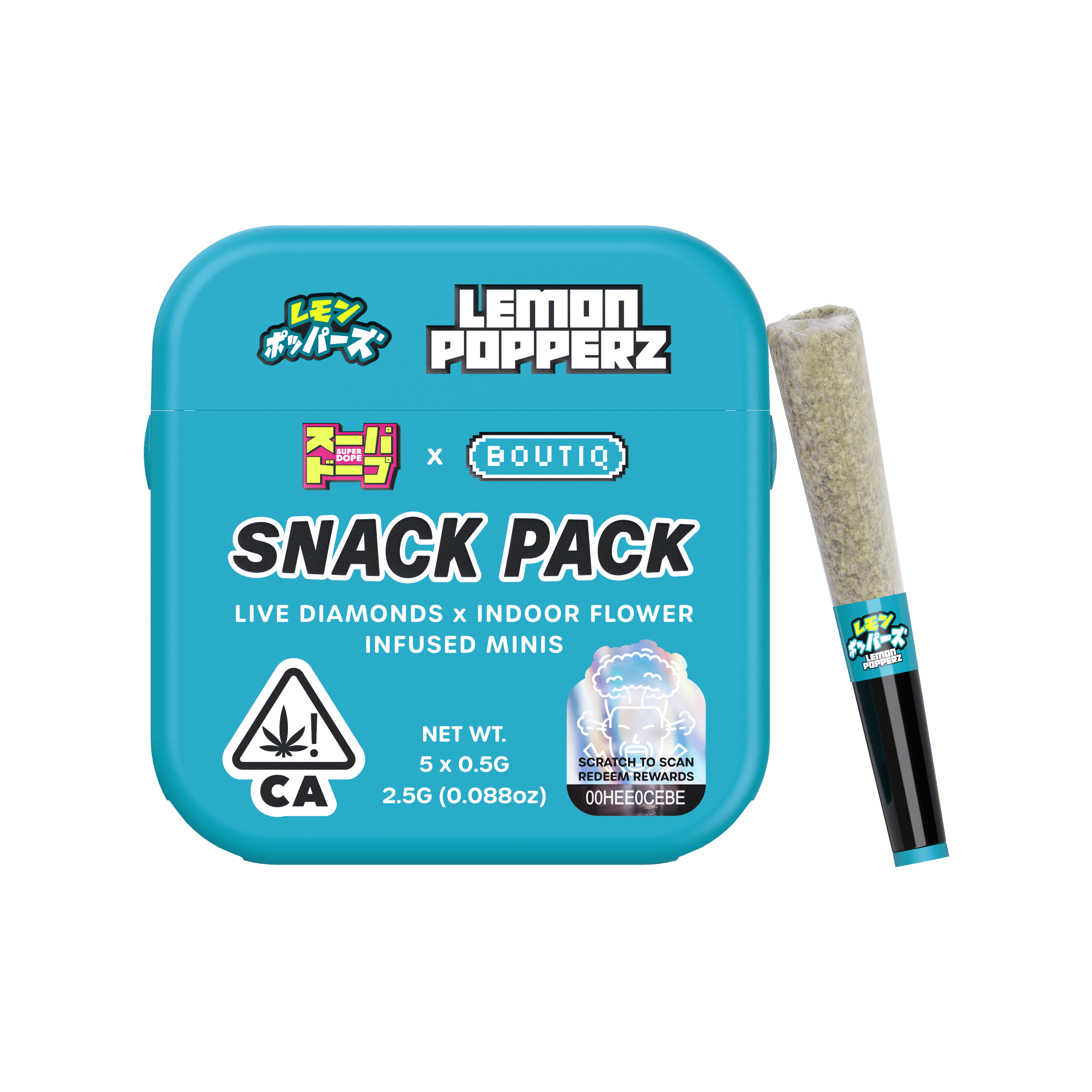 Lemon Popperz | Diamond Infused Minis | 0.5g each | 5pk