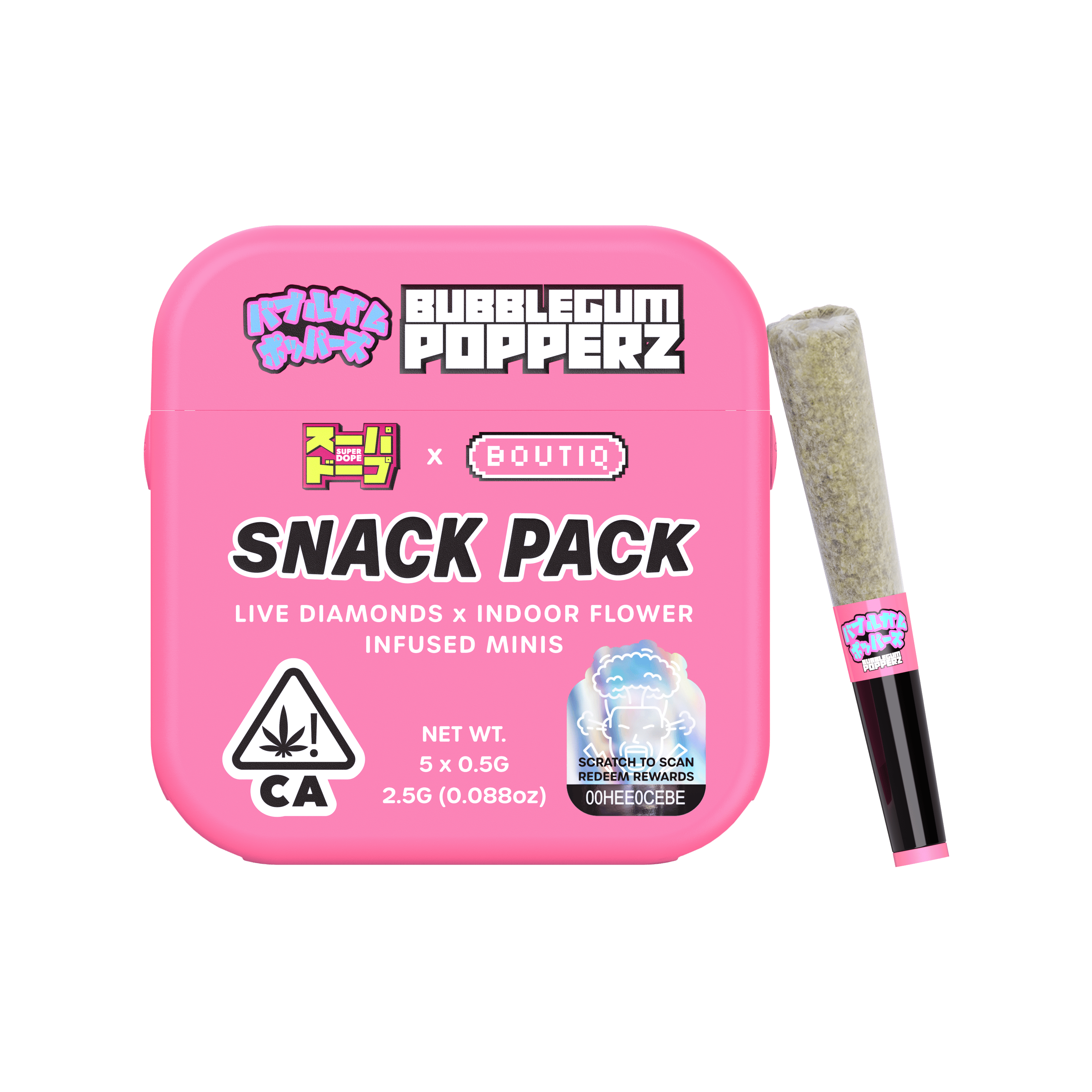 Bubblegum Popperz | Diamond Infused Minis | 0.5g each | 5pk