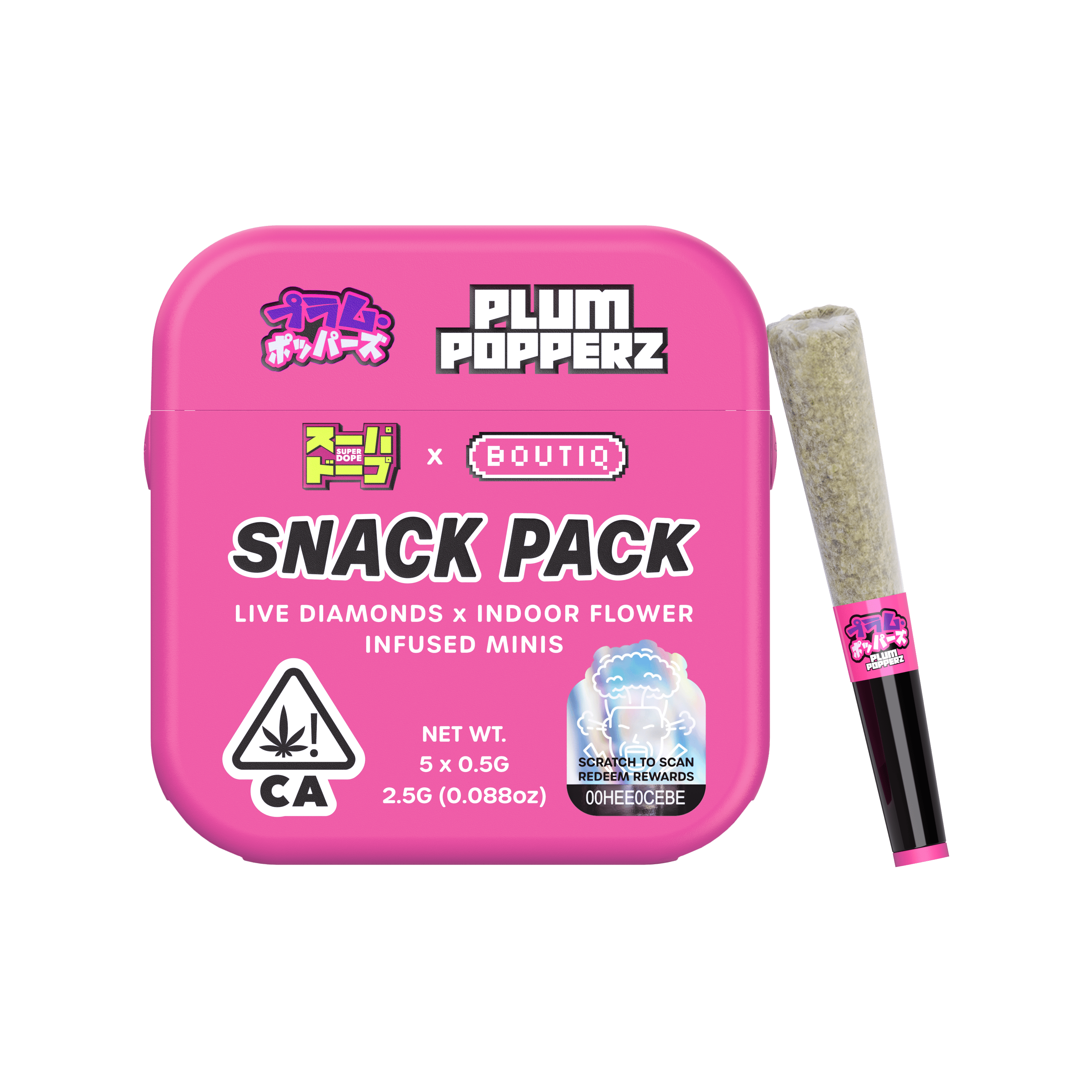 Plum Popperz | Diamond Infused Minis | 0.5g each | 5pk