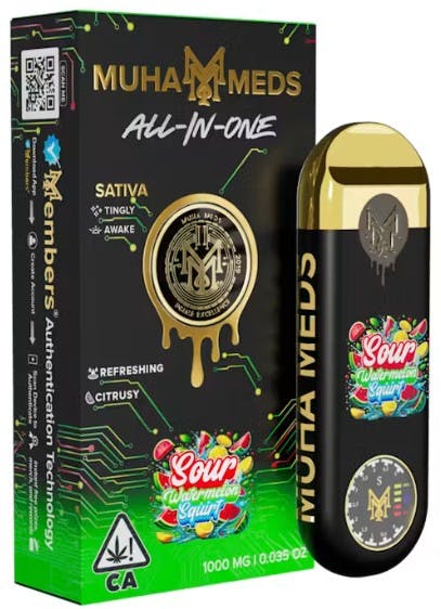 muha meds pineapple express disposable vape 1G AIO - 1g | Vaporizers | MUHA MEDS | Valley Pure - Farmersville (Rec) Choose Finish:Storm Blue Tobacco Coffee Vape LAW No Smoke 510
