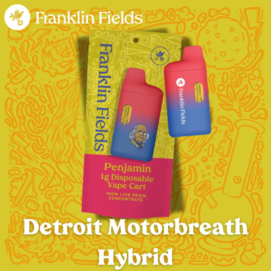 buy vape detroit FRANKLIN FIELDS – Detroit Motorbreath | Live Resin Disposable Vape - 1g for  Sale in Ironwood, MI