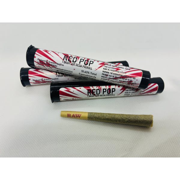 GREENCO VENTURES – Red Pop | Live Resin Infused Pre-Roll - 1g for