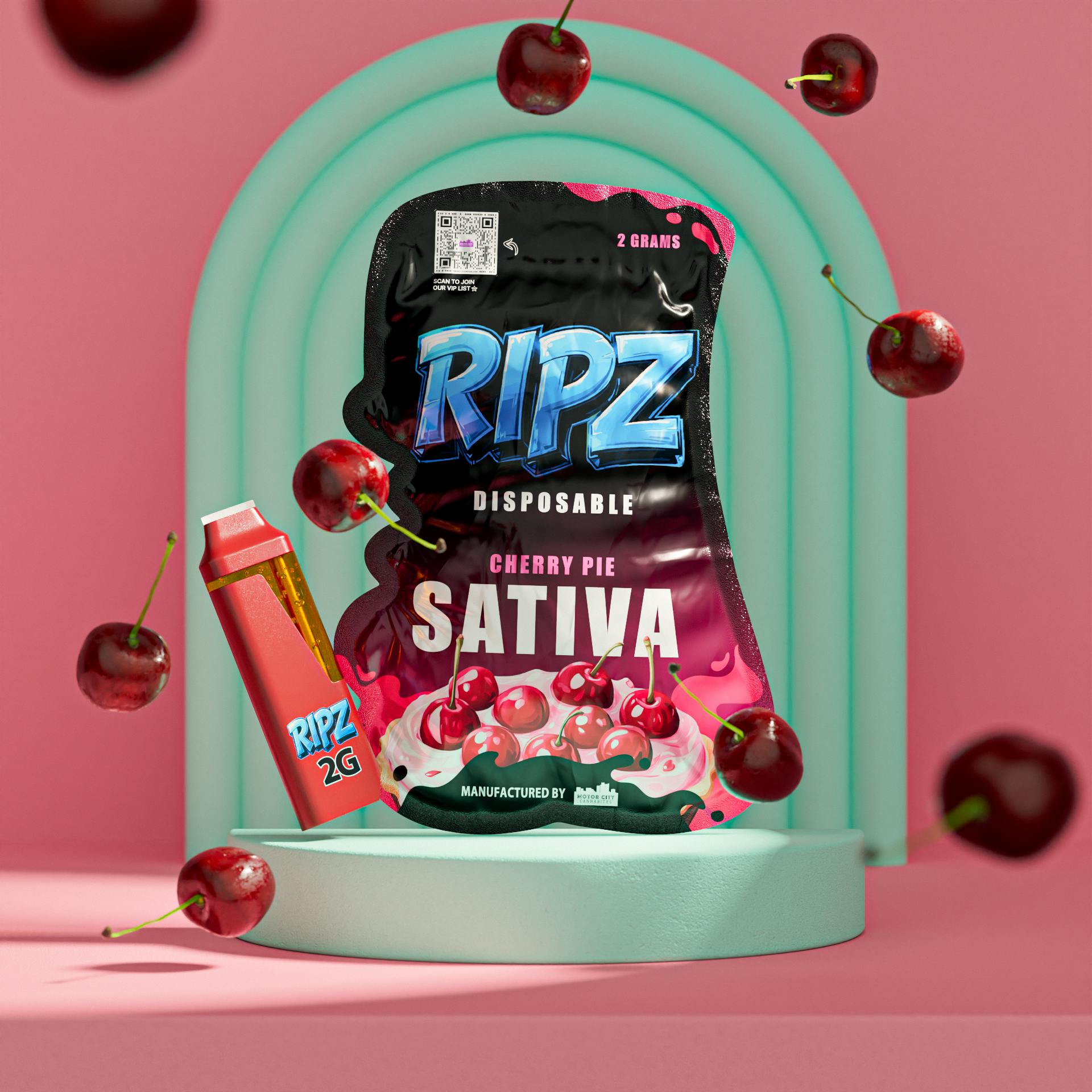 cherry flavored disposable vape RIPZ – Cherry Pie | Disposable Vape - 2g for Sale in Ironwood, MI