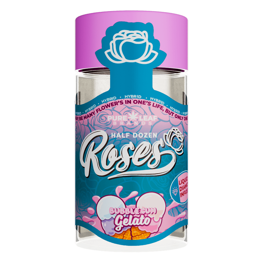 ROSES – Bubblegum Gelato | Liquid Diamond Infused Pre-Roll Pack (6