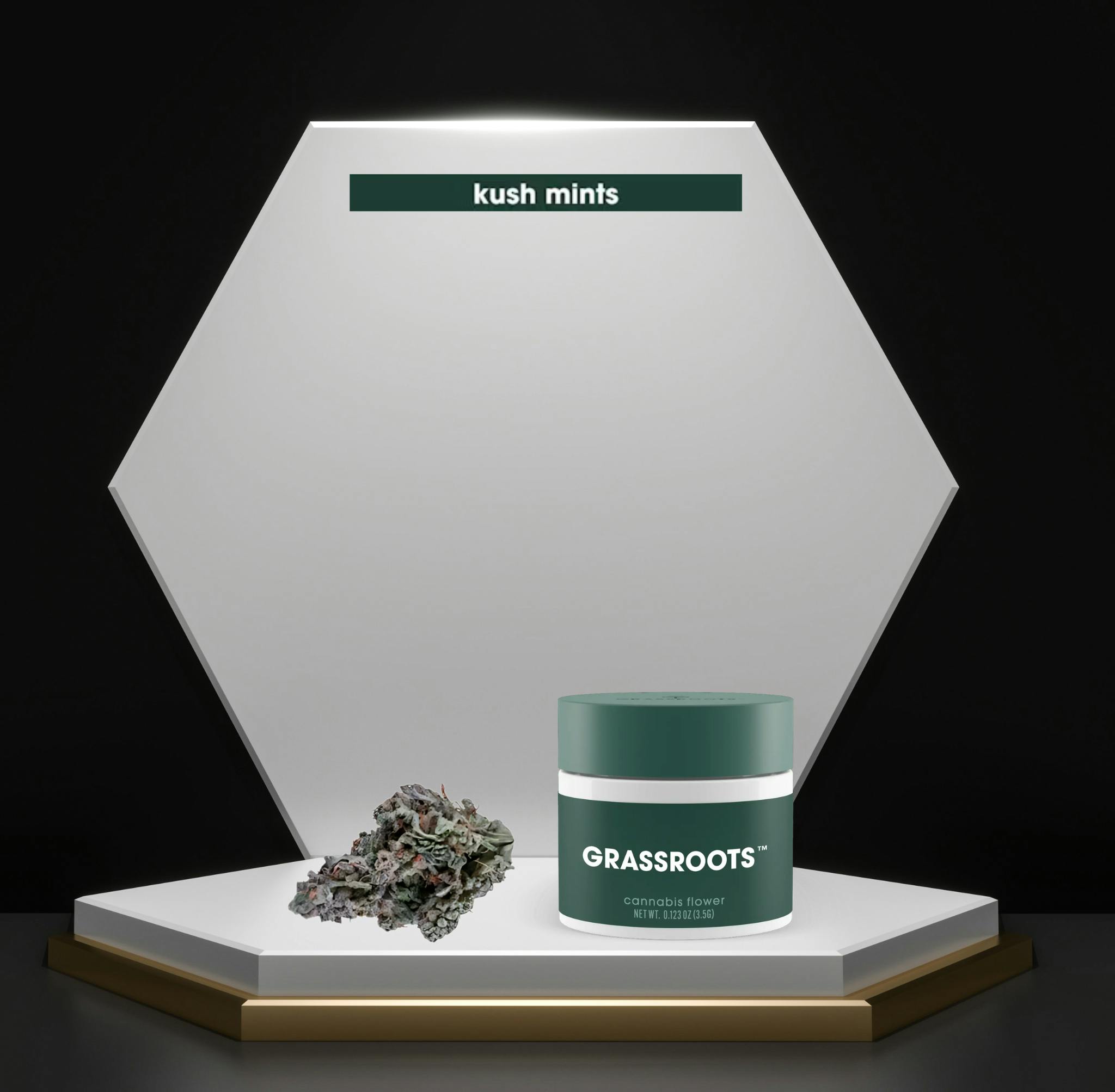 Grassroots - Prepack Whole Flower - 3.5g - Kush Mints - FLower