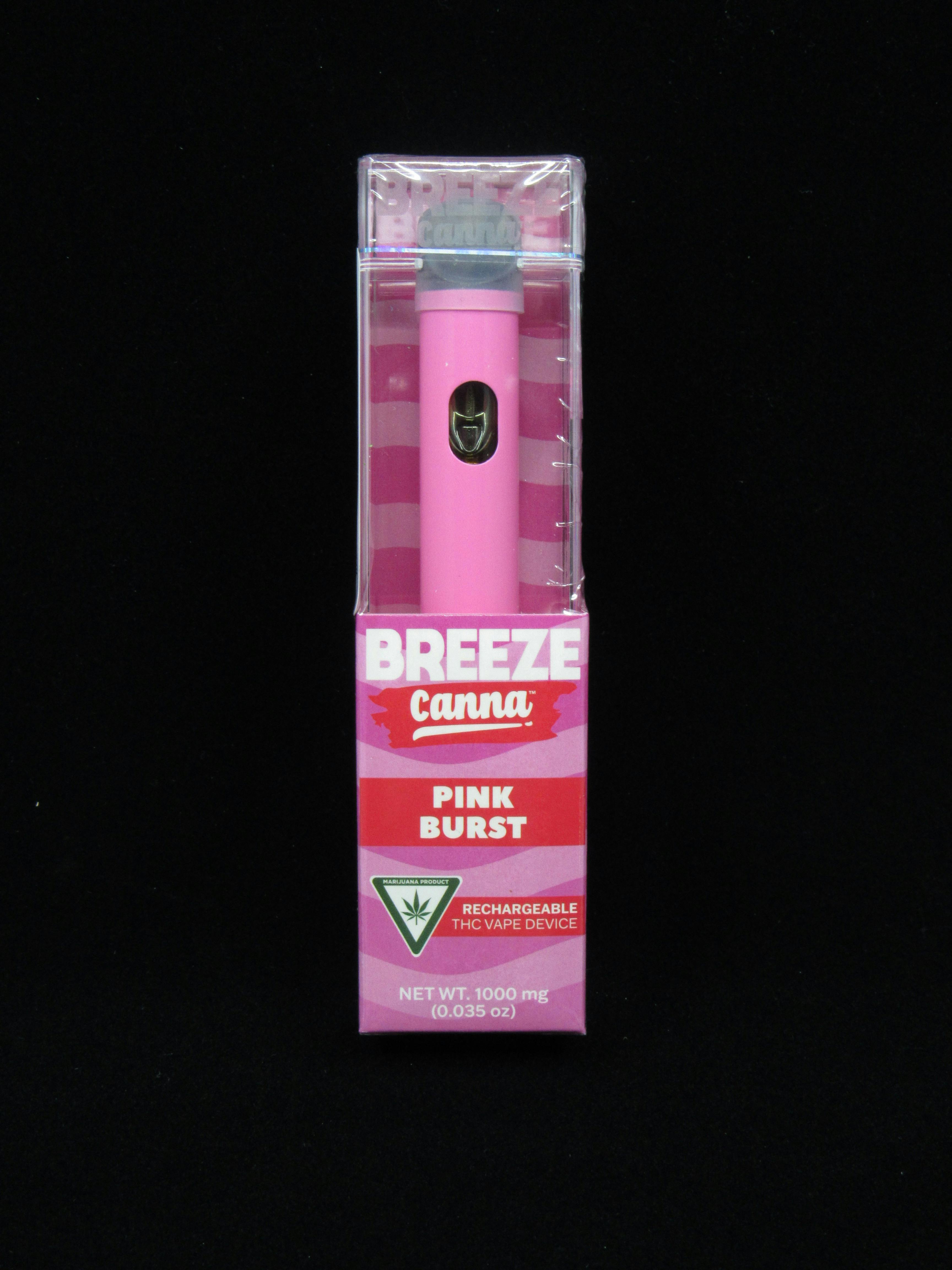 how much is elf bar vape BREEZE Canna Breeze | Disposable Vapor Cart | Balance THC:CBD | Pink  Lavender | 1g main image 0