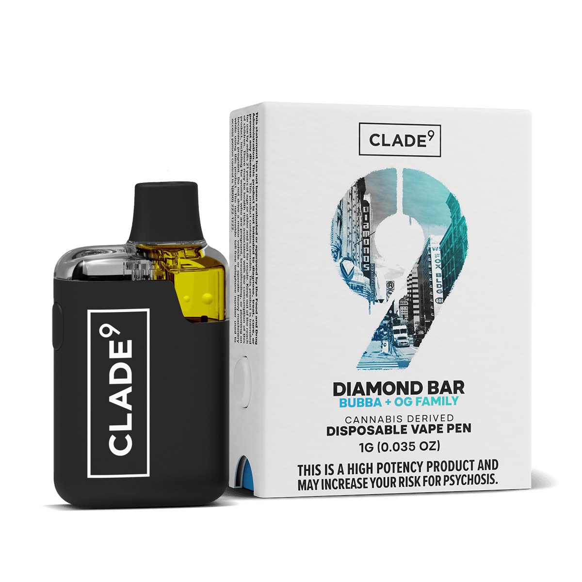 Diamond Bar I 1g I Disposable Vape I Clade9 - 1g | Vapes | Clade9 | City  Leaves LLC (Rec)