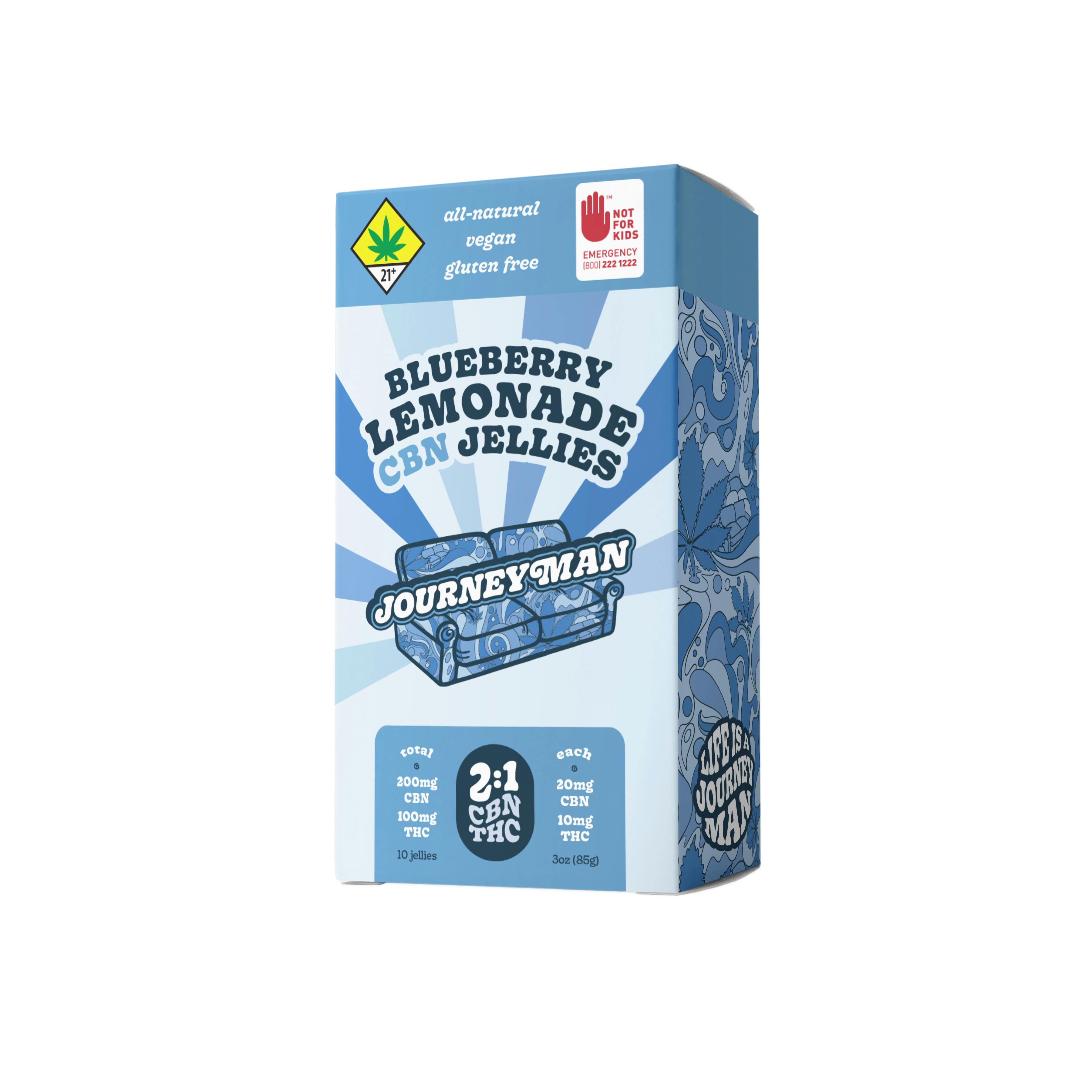 Journeyman | Blueberry Lemonade Jellies CBN 2:1 10pk 300mg - 3oz