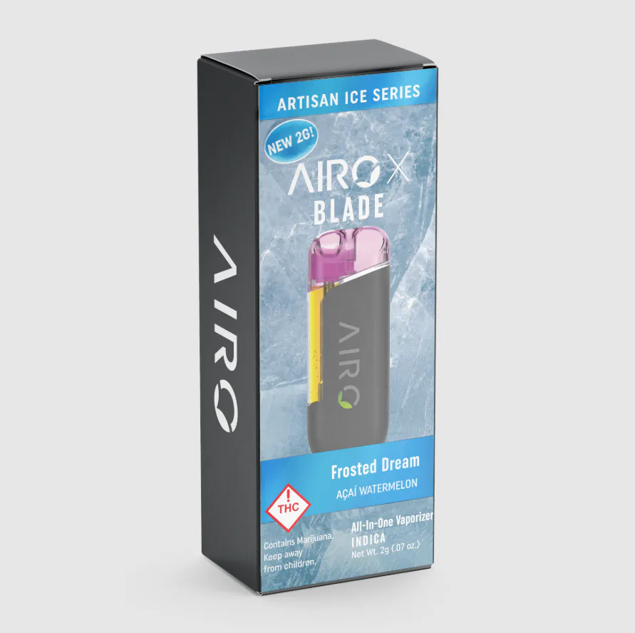 Frosted Dream (Acai Watermelon) AiroX Ice Series AIO 2g Indica - 2g | Vaporizers | Airo | Canna Care (Rec) | 250 Fischer Avenue Grand Junction, CO 81503 Frosted Dream (Acai Watermelon) AiroX Ice Series AIO 2g Indica - 2g | Vaporizers | Airo | Canna Care (Rec) | 250 Fischer Avenue Grand Junction, CO 81503