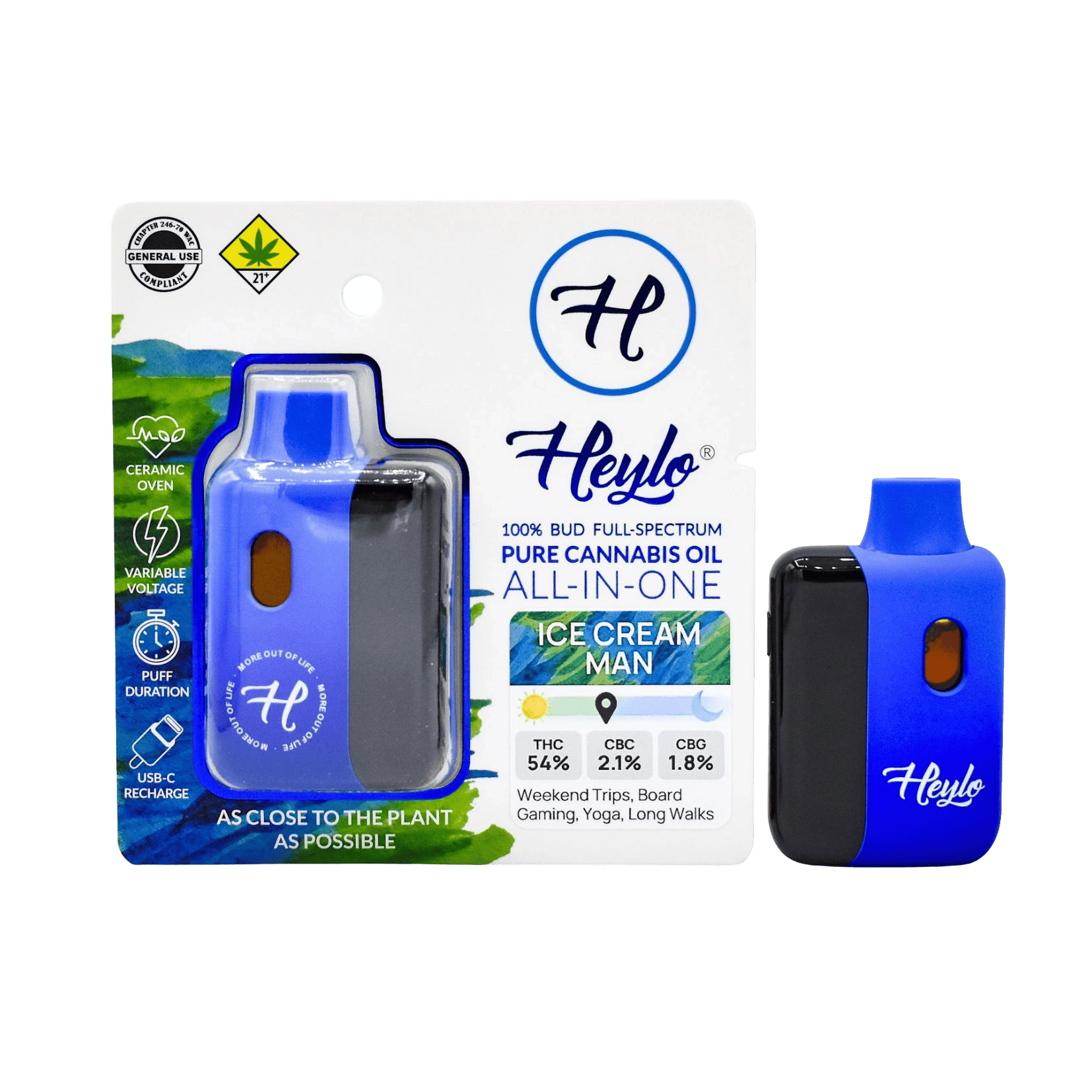 CBG Blend CO2 Cartridge | Heylo - 1g, Vapes