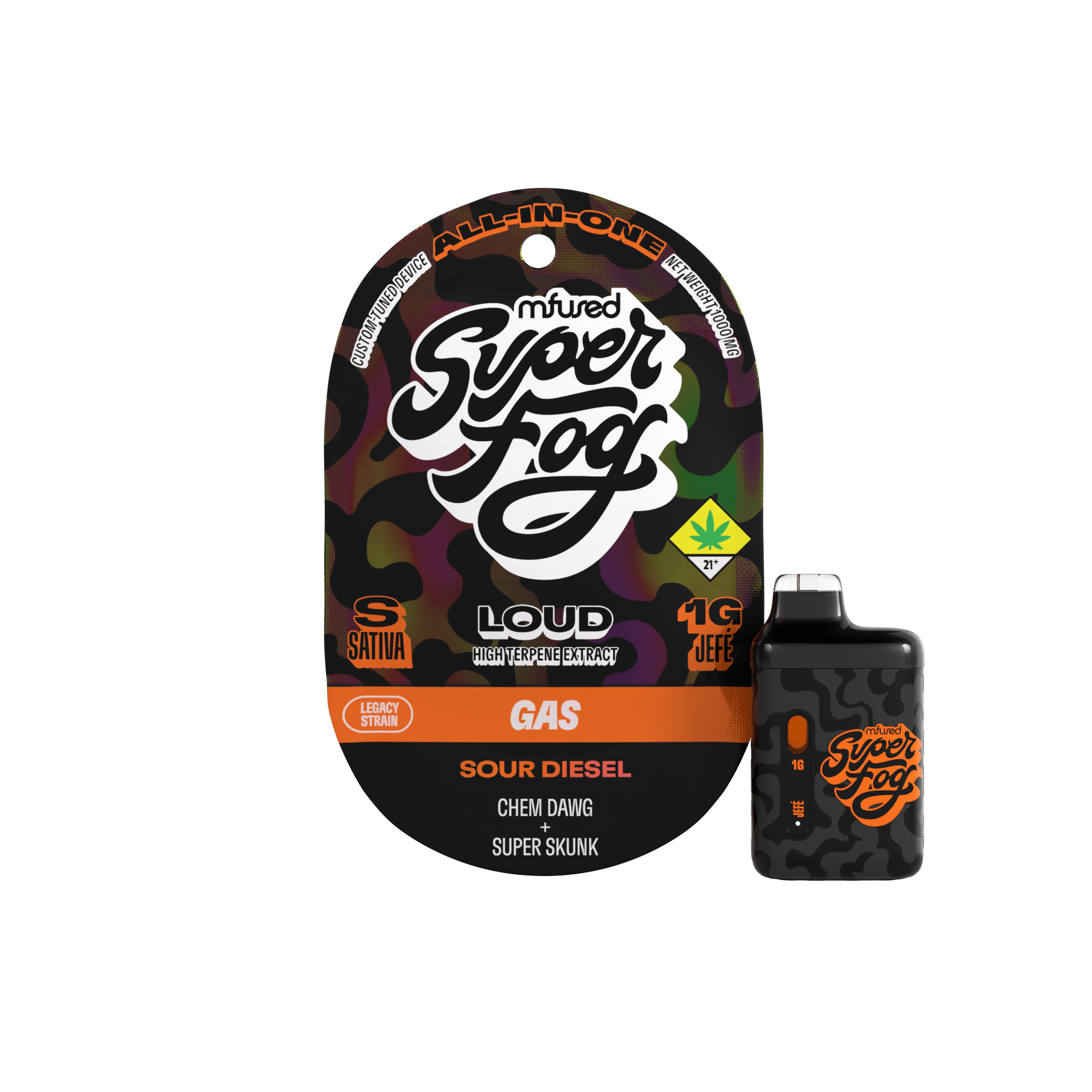 Sour Diesel Super Fog Loud Disposable | Mfused - 1g, Vapes