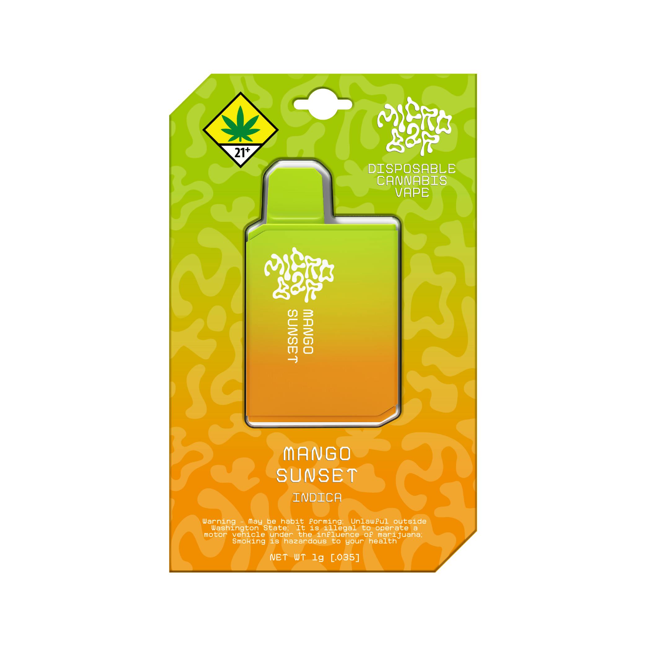 can you order flavored vapes online Mango Sunset Distillate Disposable | Micro Bar - 1g, Vapes