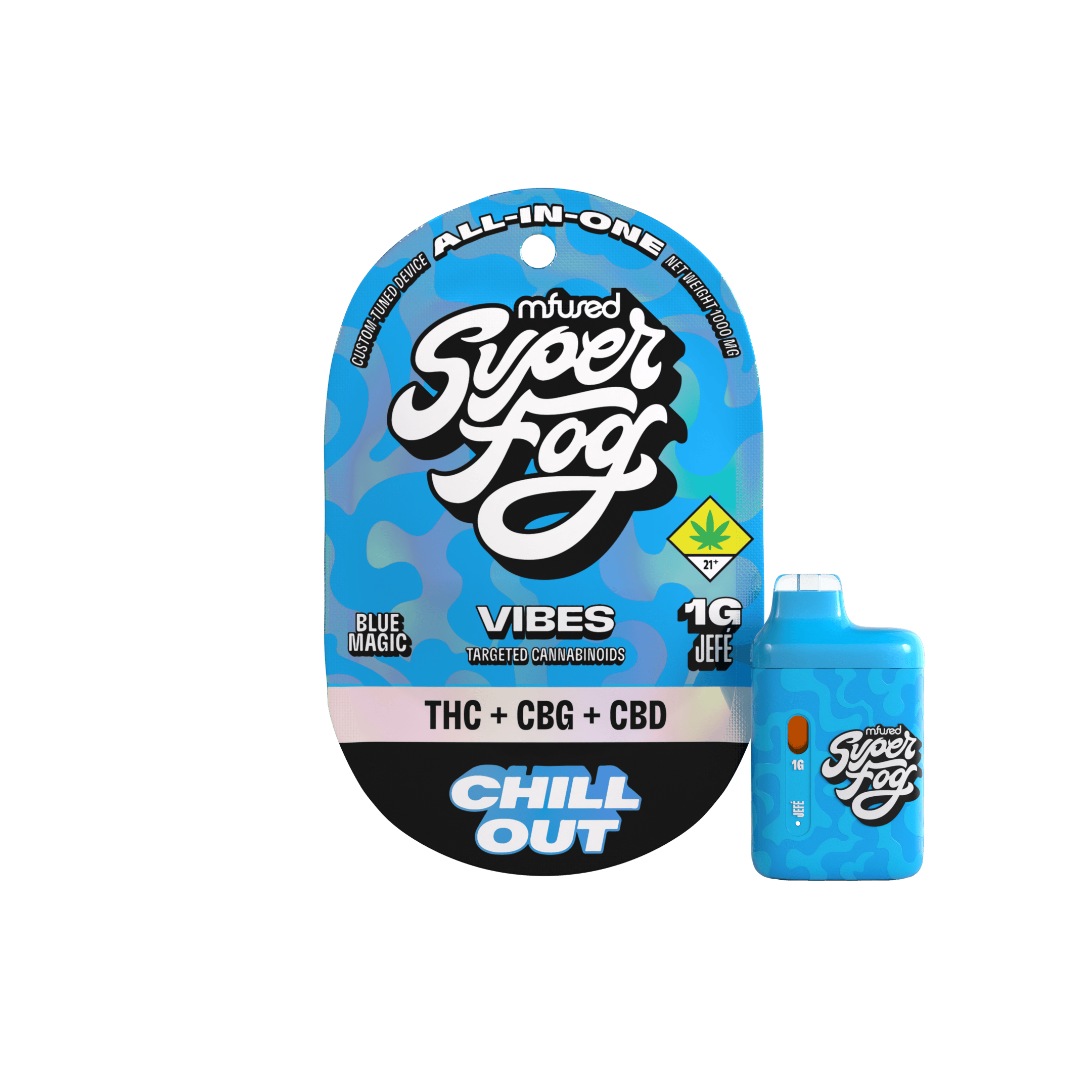 Chill Out CBG Vibes Super Fog Disposable | Mfused - 1g, Vapes