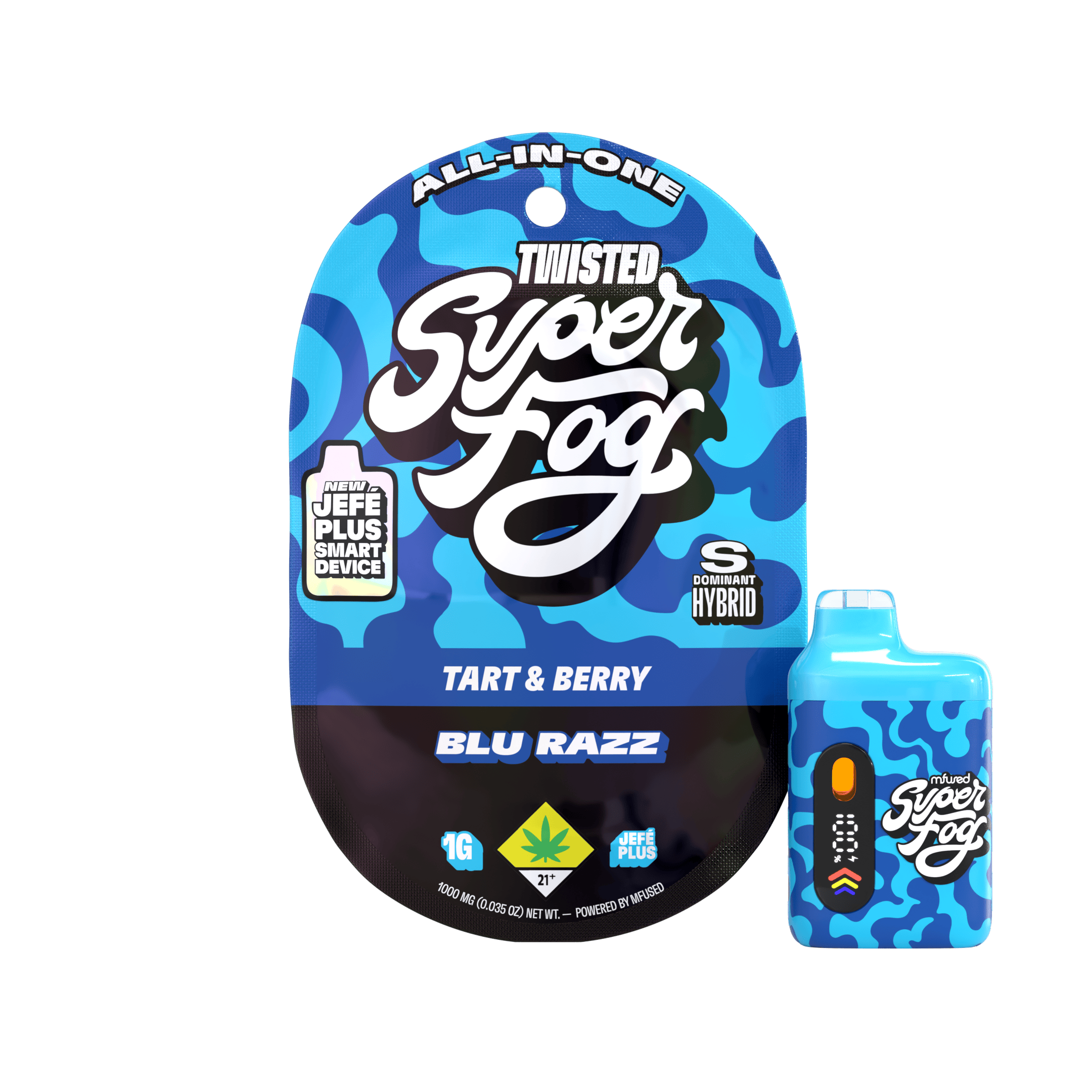 Blu Razz Super Fog Twisted Disposable | Mfused - 1g, Vapes - Lux