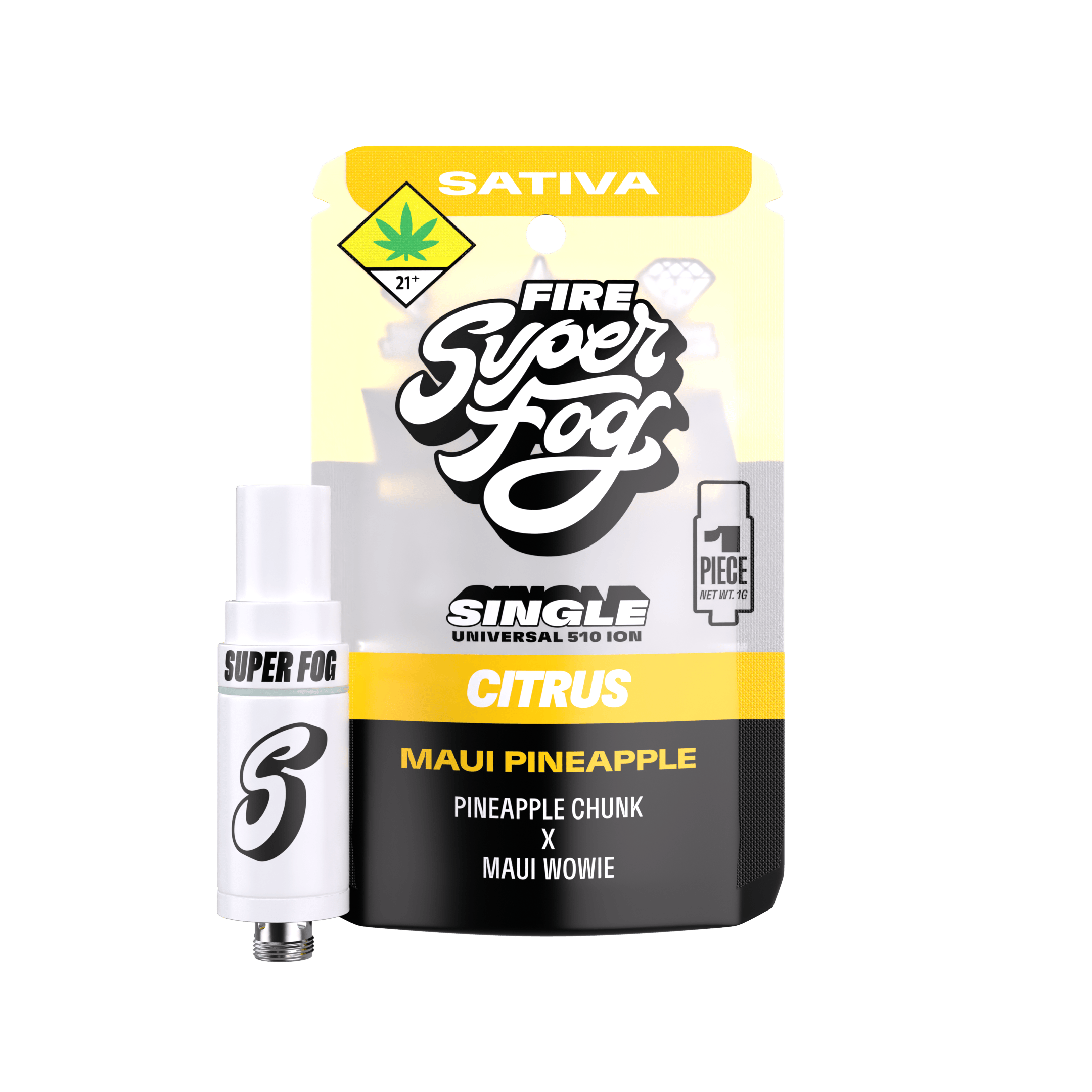 Maui Pineapple Super Fog Ion Tank Fire Cartridge | Mfused - 1g