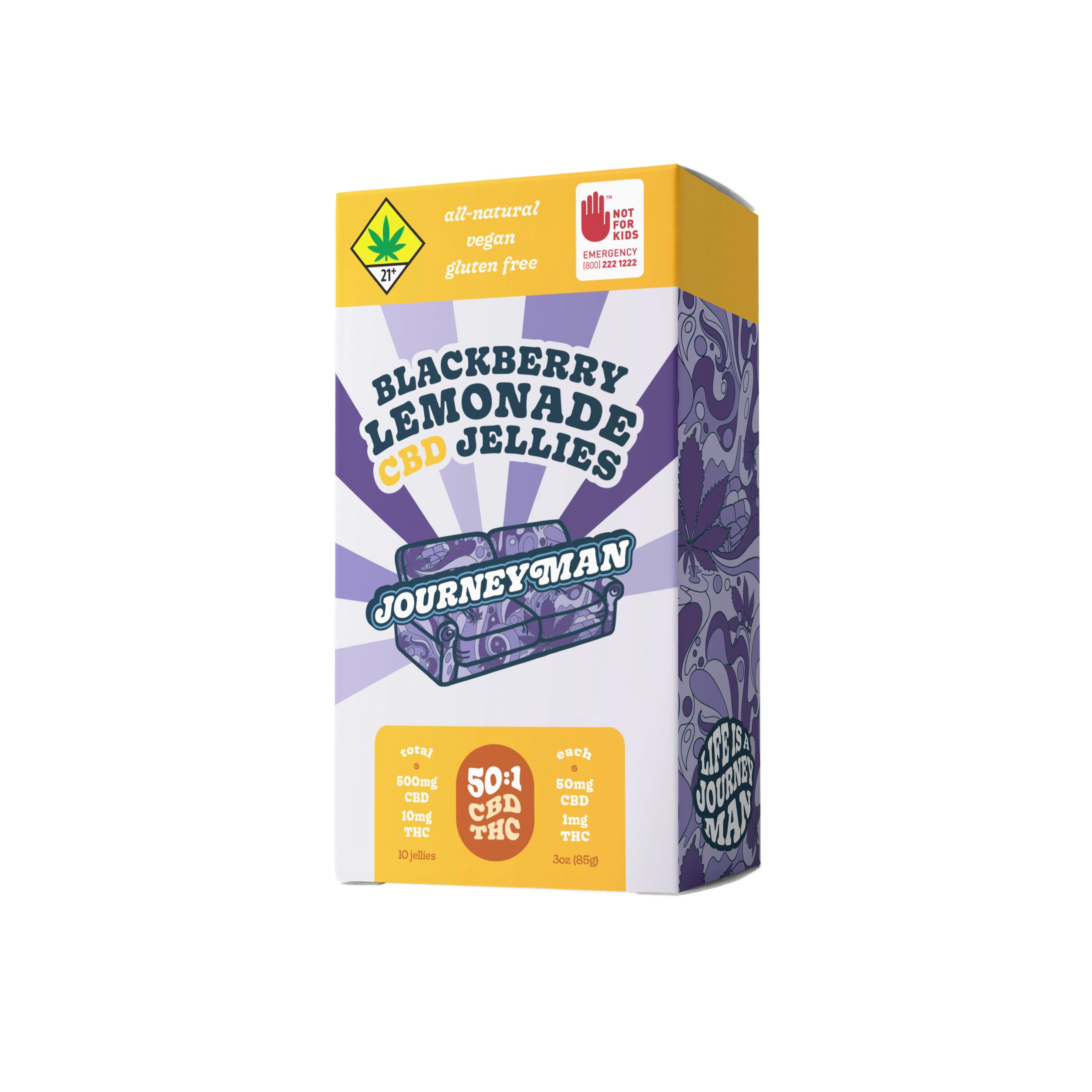 Journeyman | Blackberry Lemonade Jellies CBD 50:1 10pk 510mg - 3oz