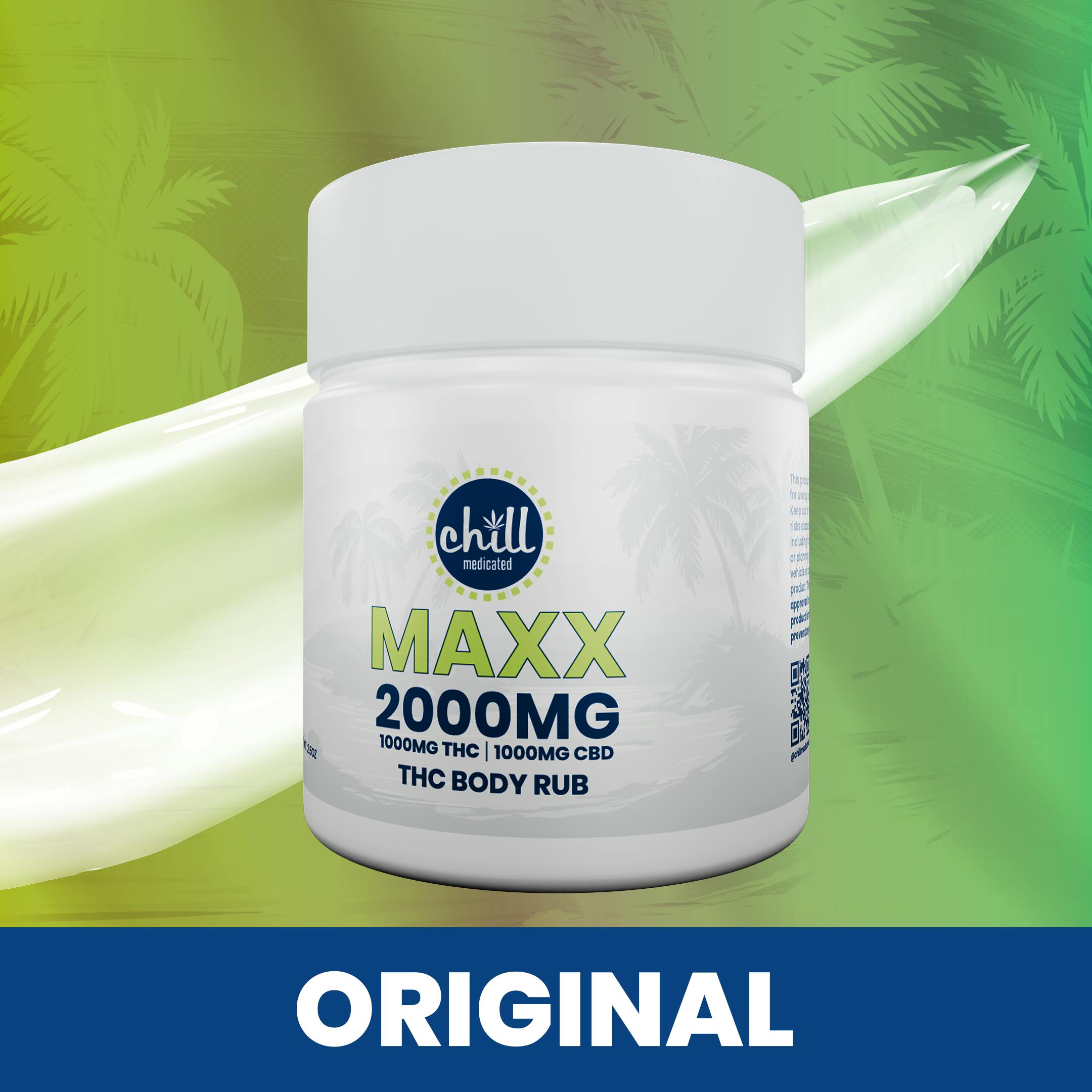 Pain Relief Maxx Lotion 1:1 THC|CBD by Chill Medicated | Topical | 1,000mg THC - 1000mg | Topicals | Chill Medicated | Blue Violets Dispensary