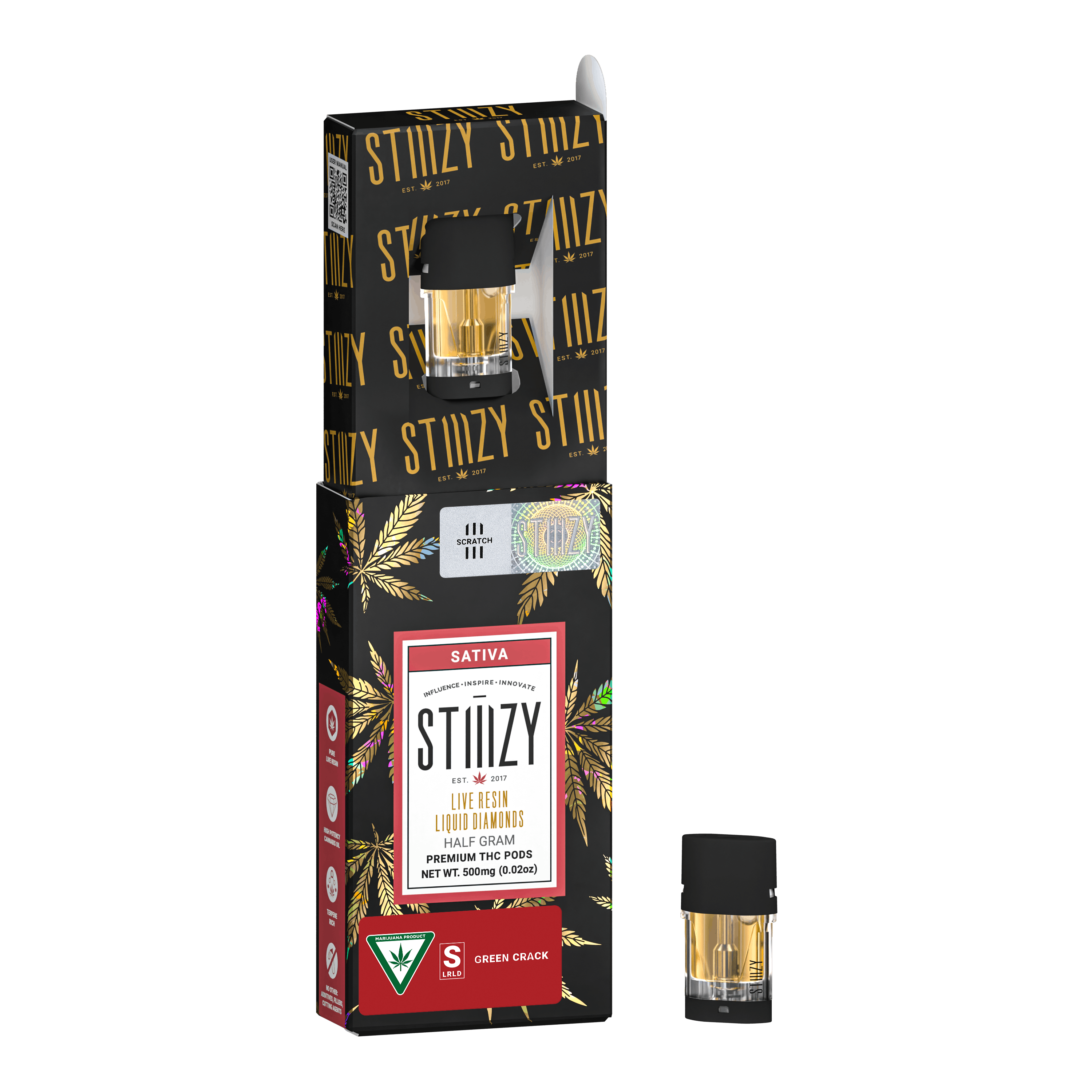 Stiiizy Green Crack Live Resin Liquid Diamonds 500mg