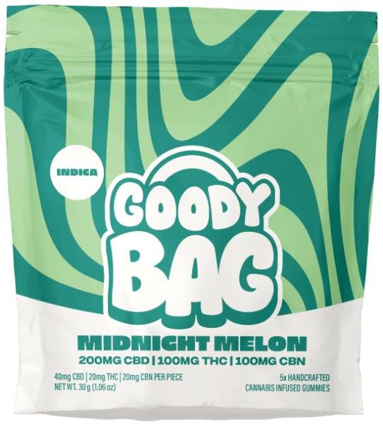 MIDNIGHT MELON 2:1:1 CBD:THC:CBN GUMMIES 5PK - 100mg | Edibles