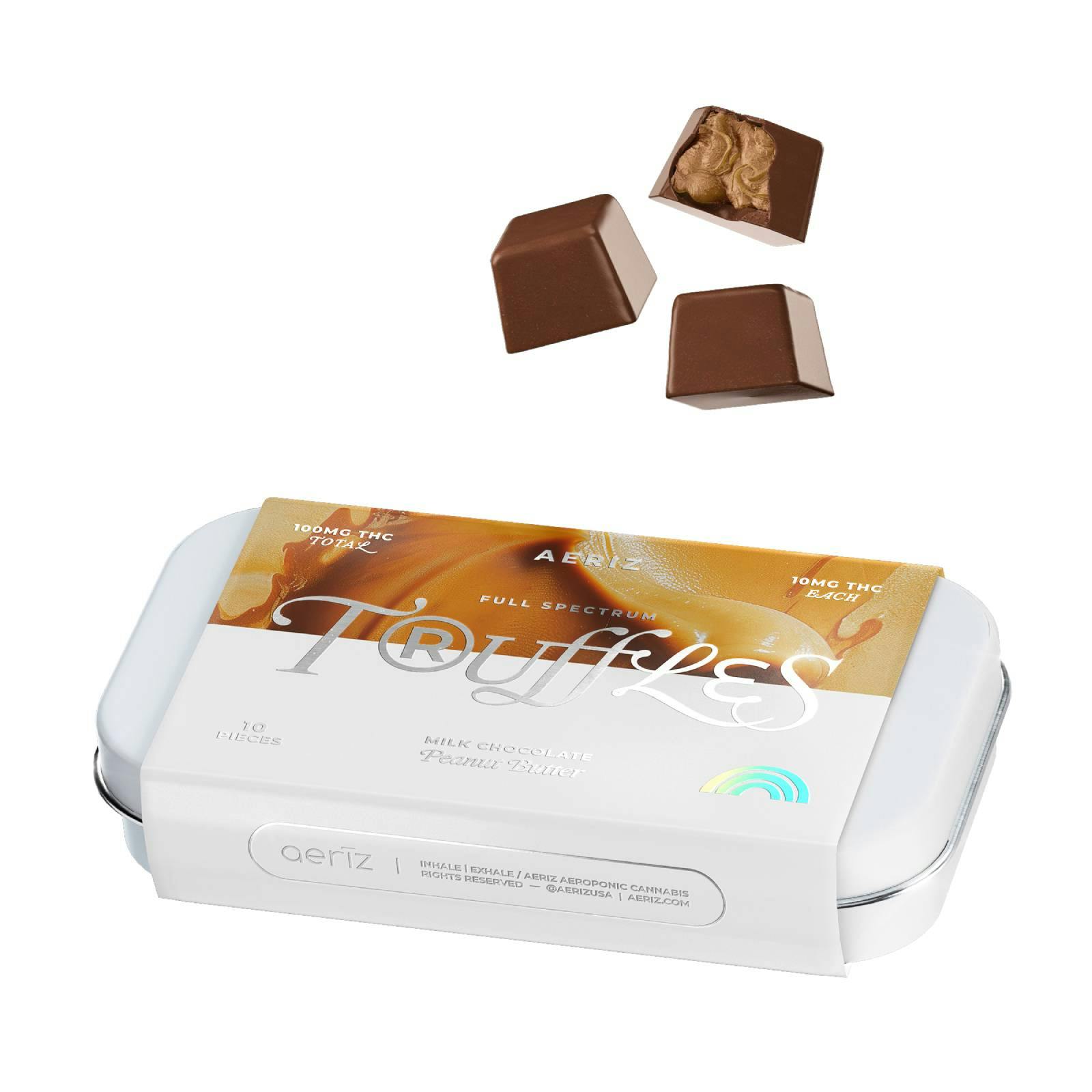 MILK CHOCOLATE PEANUT BUTTER TRUFFLES 10PK - 100mg | Edibles
