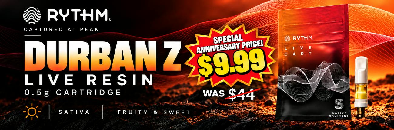 Now Only $9.99. Rythm Durban Z Live Resin .5g Cart