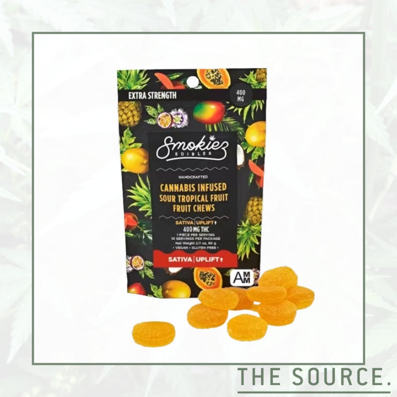 Tropical Fruit Sweet Fruit Chews - Sativa - 800mg - 10pk - Smokiez - 0 ...