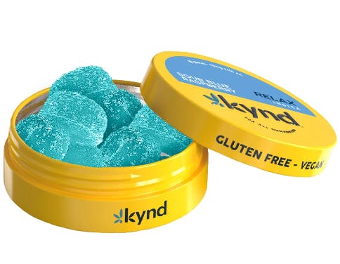 SOUR BLUE RASPBERRY | RELAX | GUMMIES | Edibles | KYND | at
