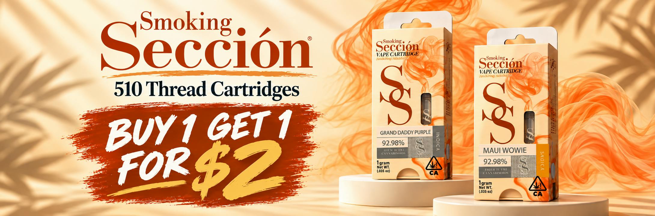 Smoking Seccion 510, Buy One, Get One $2