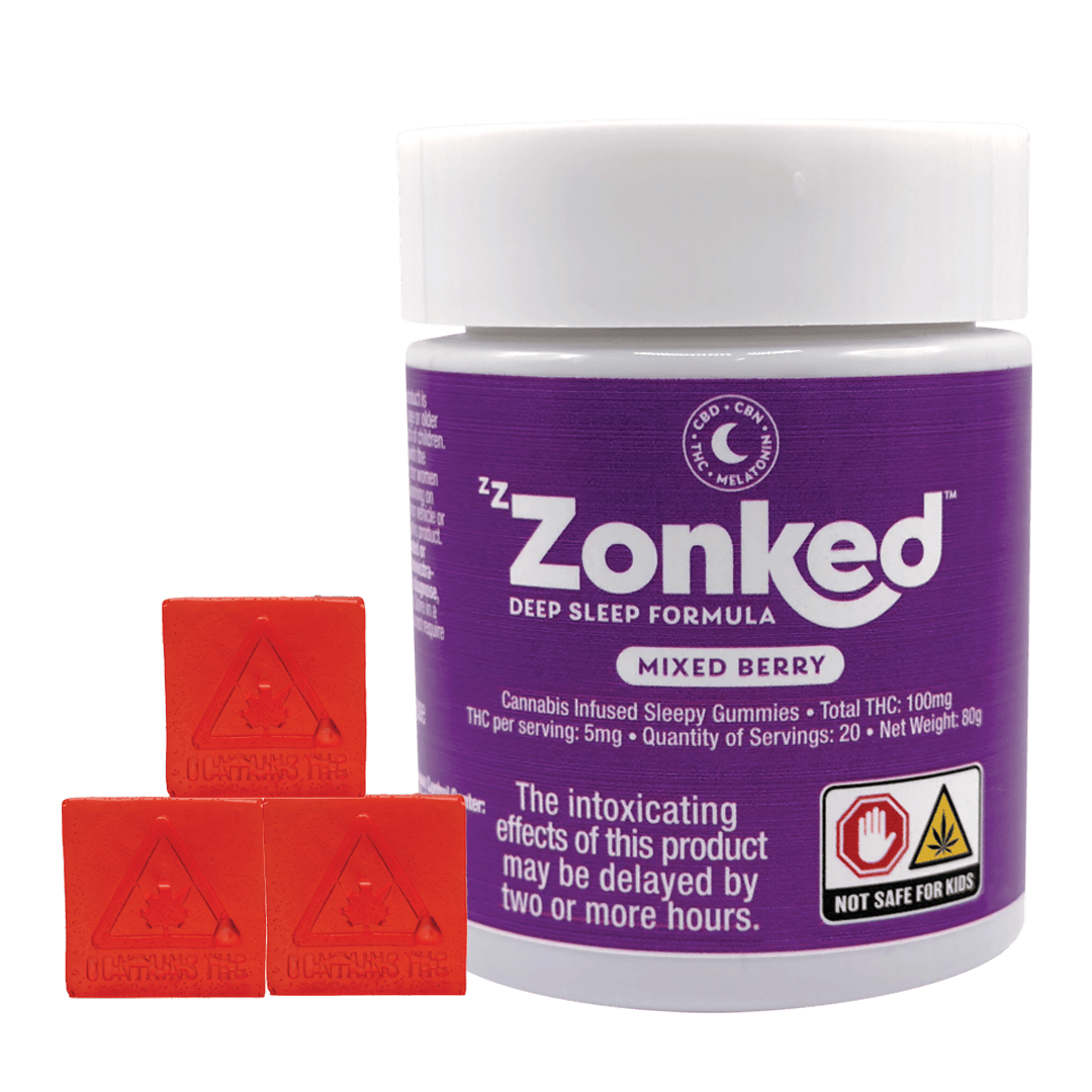 Zzzonked | Mixed Berry | Sleepy Gummies | 20 pk | 100mg - 100mg