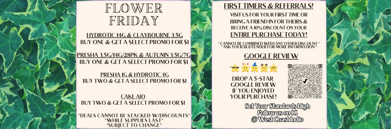 Flower Friday Banner (Indio Only)