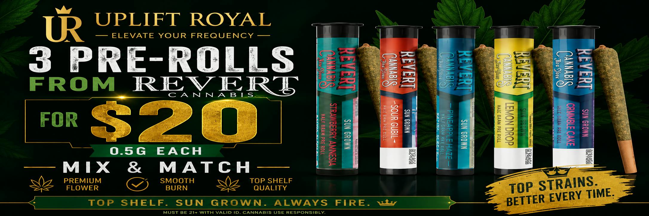 Revert 3 for $20 0.5g Pre-Rolls