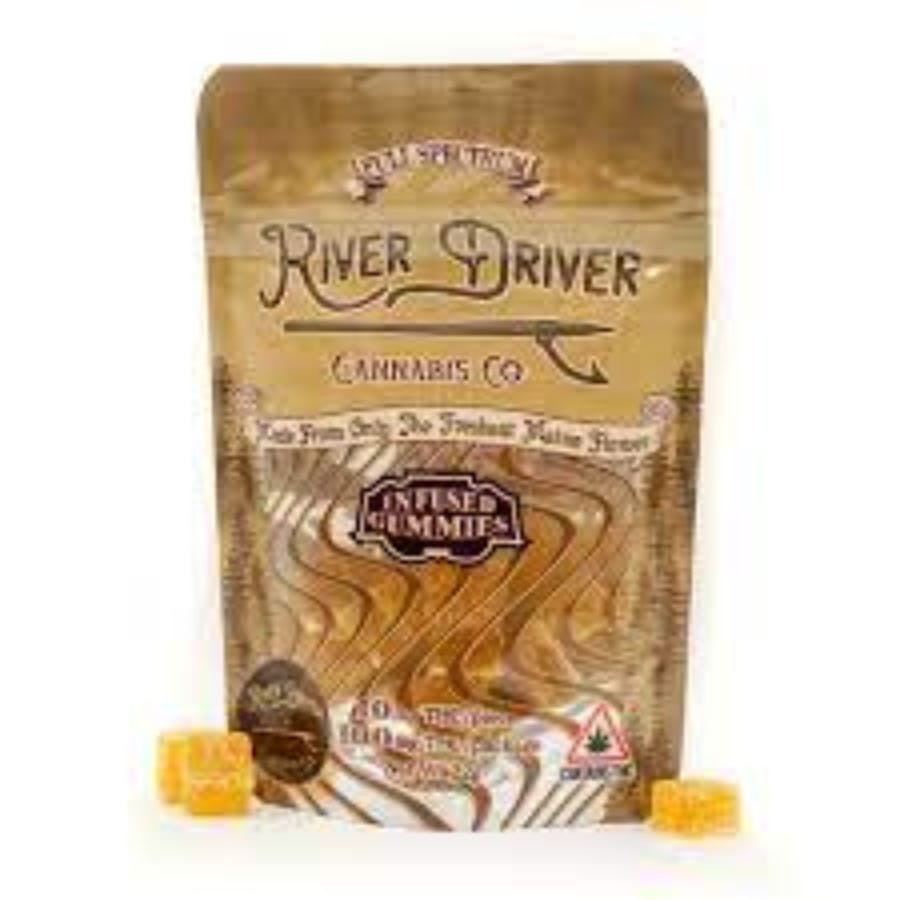 Sour Lemon Sativa THC gummies 100mg Edibles River Driver