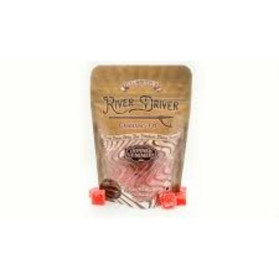 Sour Raspberry Indica THC Gummies 100mg Edibles River Driver