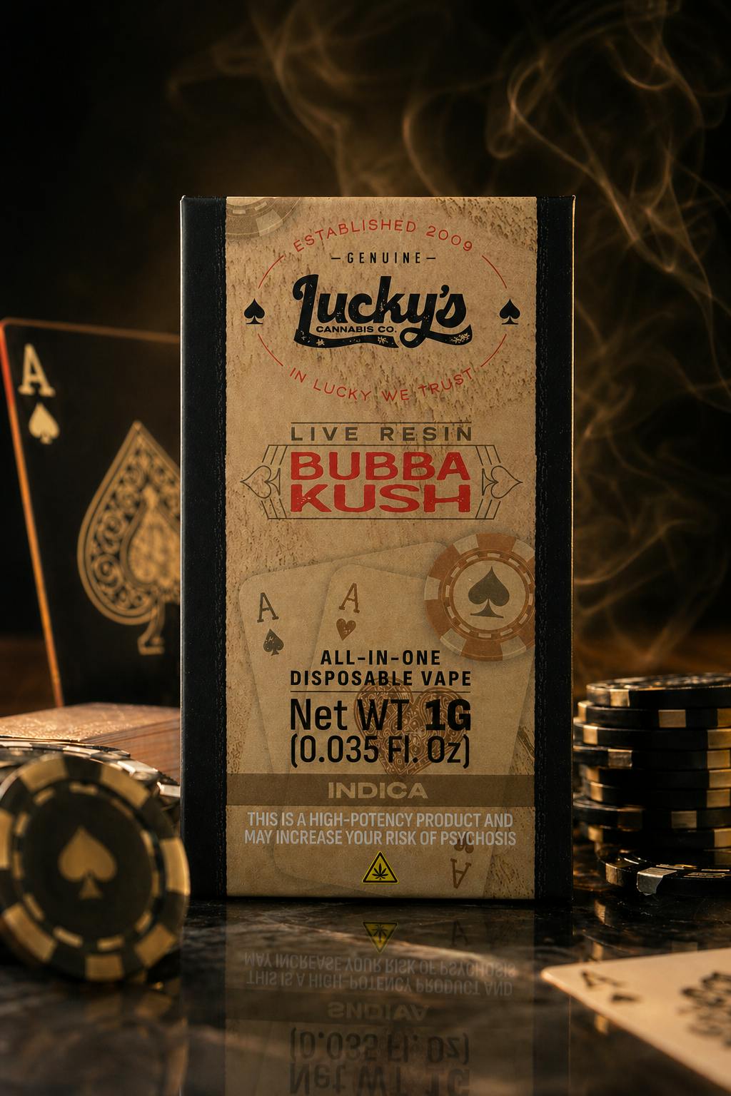 Lucky's Bubba Kush Live Resin Disposable - 1g - 1g | Vapes