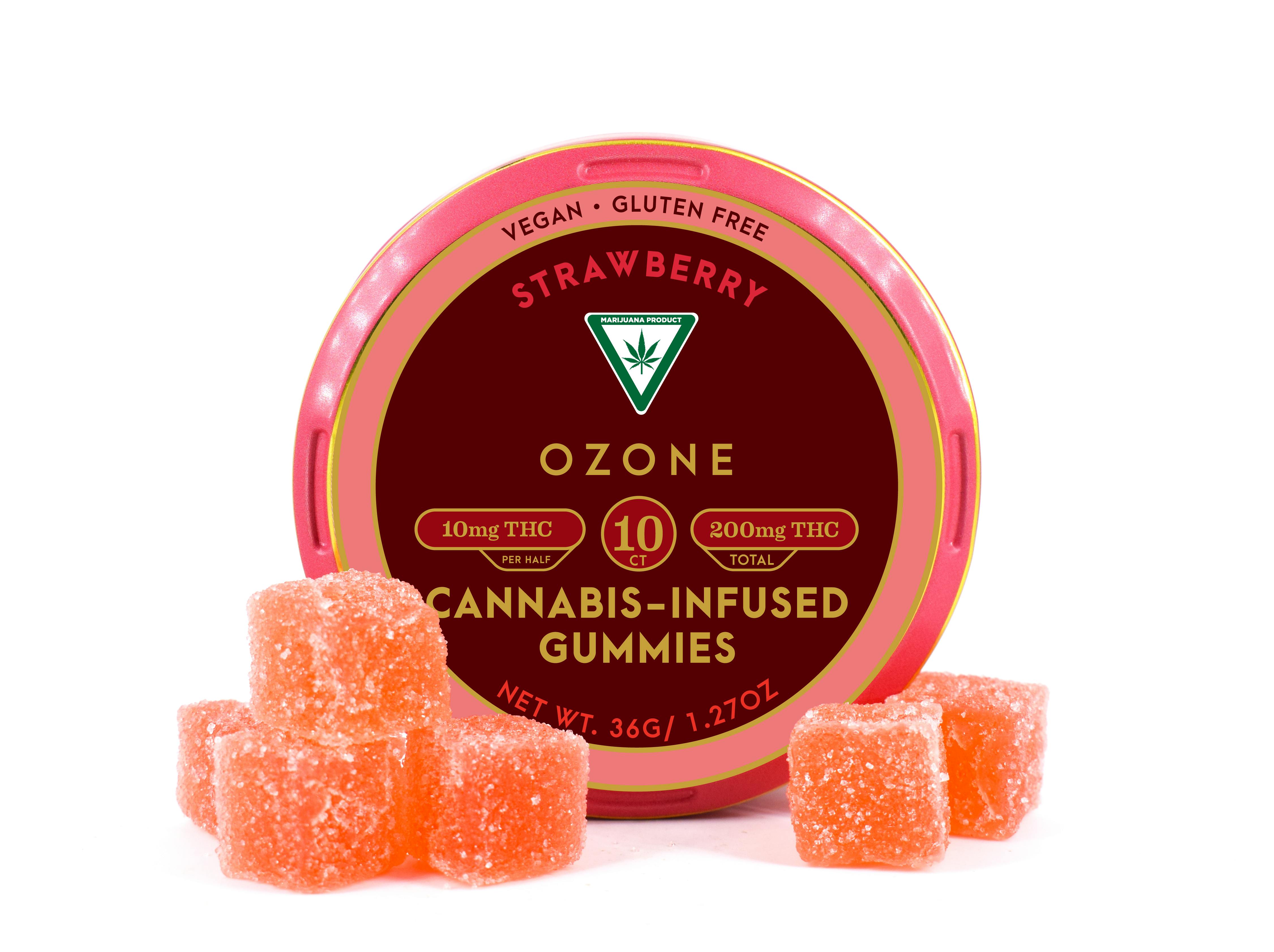 Shop adultuse Strawberry High Dose Gummies 10 Pack Edibles by Ozone