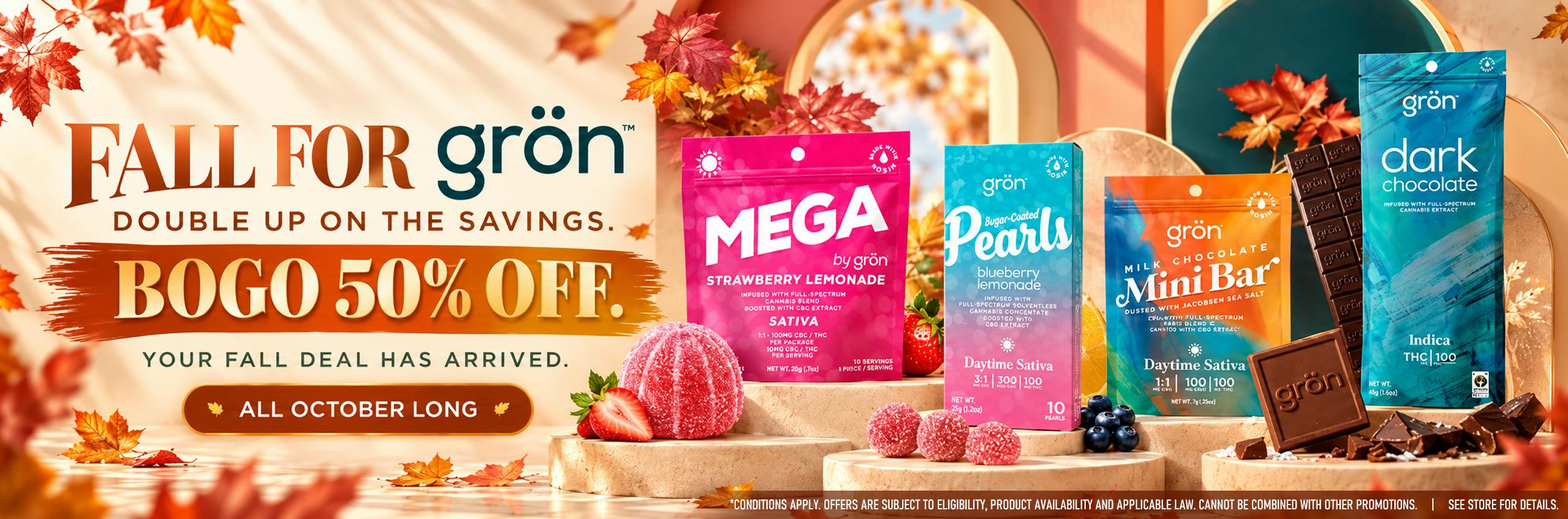 GRON - BUY GET ONE 50%OFF FALL DEAL