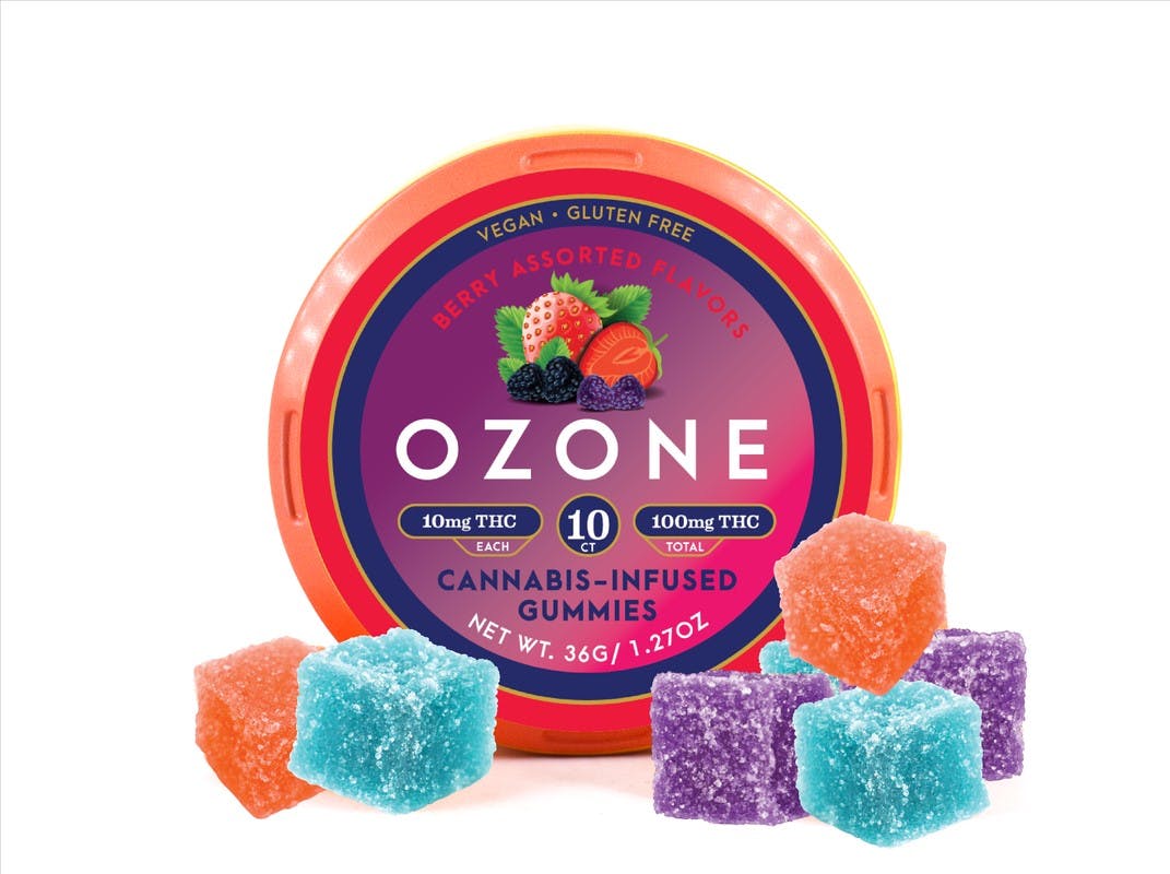 Shop Adult-use Berry Assorted Gummies - 10 Pack - 0.1g Edibles By Ozone ...