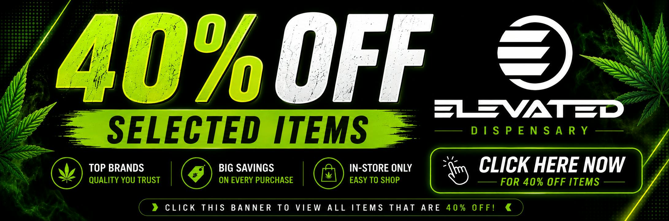 SELECTED 40% OFF