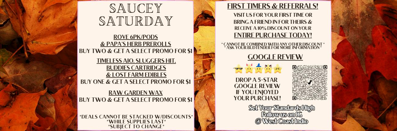 Saucey Saturday Banner (Indio Only)