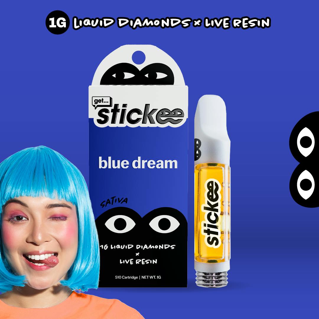 STICKEE – Blue Dream | Live Resin X Liquid Diamonds Vape Cart - 1g for Sale  in Menominee, MI