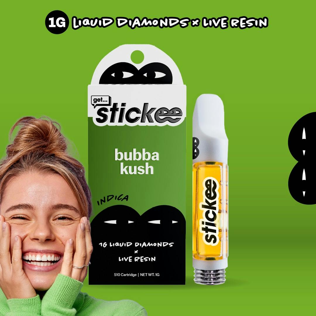 kush vape STICKEE – Bubba Kush | Live Resin X Liquid Diamonds Vape Cart - 1g for Sale  in Menominee, MI