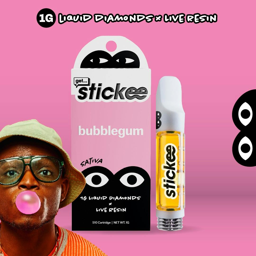 STICKEE – Bubba Kush | Live Resin X Liquid Diamonds Vape Cart - 1g