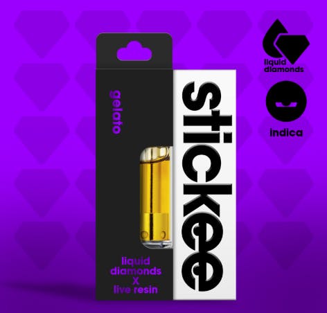 STICKEE – Bubba Kush | Live Resin X Liquid Diamonds Vape Cart - 1g