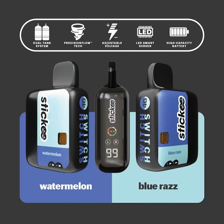 STICKEE  Blue Razz X Watermelon | Live Resin X Liquid Diamonds Disposable  Vape - 4g for Sale in Menominee, MI | RiZE Dispensary