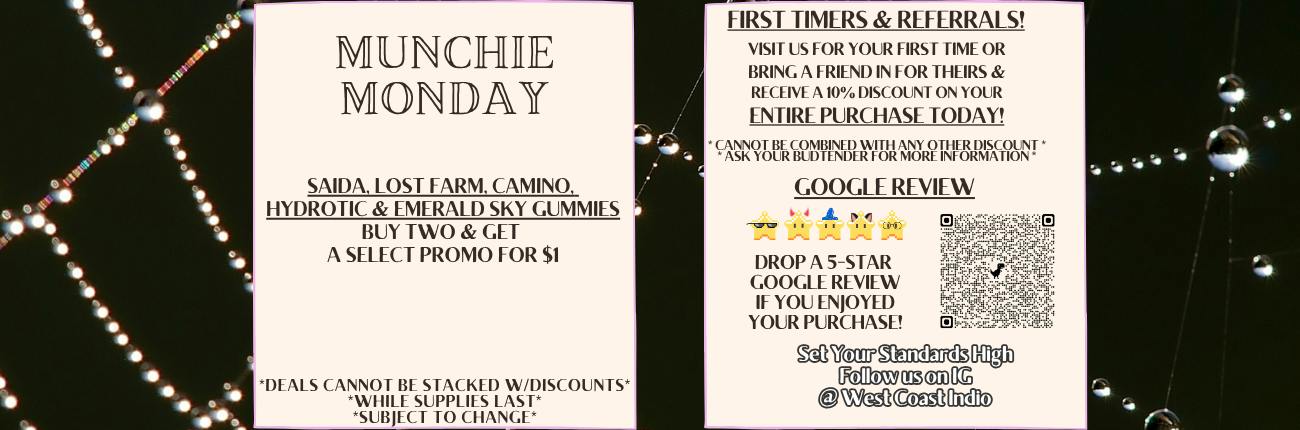Munchie Monday Banner (Indio Only)