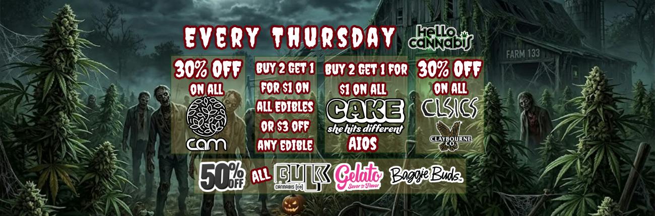 Thursday Deal Only! B2G1 on all edibles