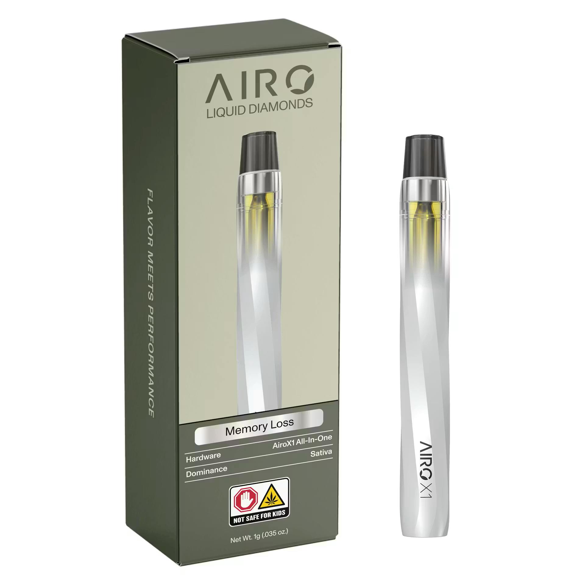 airo disposable vape not working AIROX | MEMORY LOSS | 1G LIQUID DIAMONDS AIO - 1g | Vaporizers Smart Display Vape Coil Resistance & Bottle Size:MTL-RDL Coil - 0.4Ω  - 2mL buckeye relief disposable vape