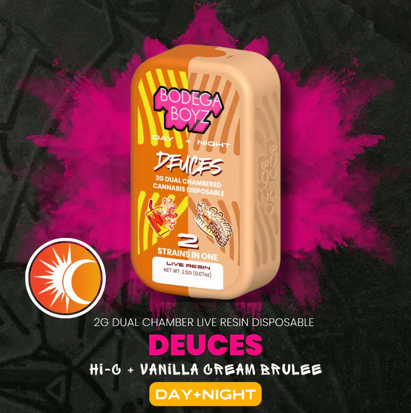 Shop Bodega Boyz - Hi-C x Vanilla Creme Brulee "Live Resin" Dual Chamber - Vape AIO - 2g - 2g in New York City | SeshNYC Shop Bodega Boyz - Hi-C x Vanilla Creme Brulee "Live Resin" Dual Chamber - Vape AIO - 2g - 2g in New York City | SeshNYC
