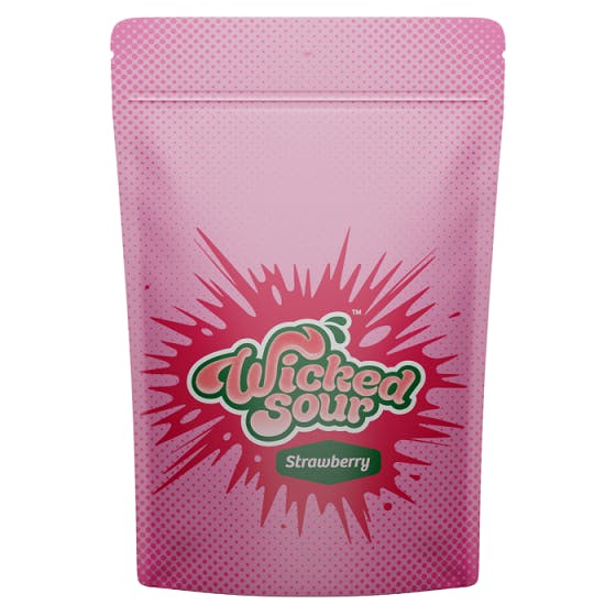Strawberry Gummies 10 Pieces Edibles Wicked Sour Gummies
